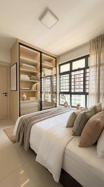 419B Northshore Drive, 419B Northshore Drive, Hougang / Punggol / Sengkang, 2 Bedrooms, 721 sqft, HDB Flat For Sale, by Eleanor Loke, 500231777 - Master Bedroom (3D visuals) - PropertyGuru.com.sg