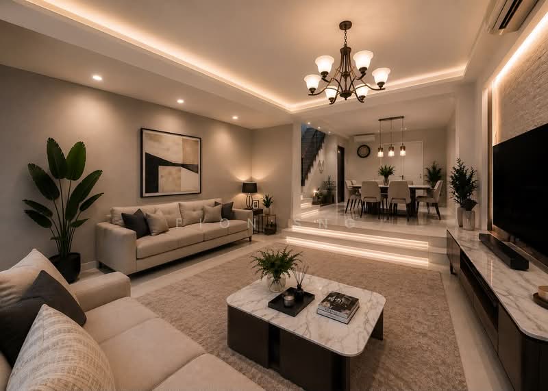 Chuan Ville, Chuan Link, 5 Bedrooms, 3,200 sqft, Terraced House For Sale, by Fion Sng, 500232051 - Living Room - PropertyGuru.com.sg