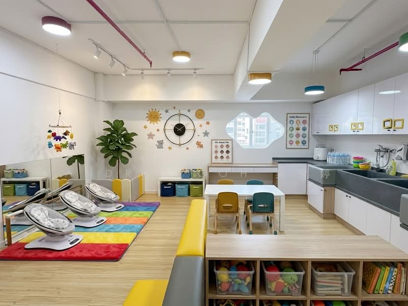 RARE Fitted Childcare @ Primz Bizhub, 21 Woodlands Close, 1km: Greenwood Pri, Woodlands Ring Pri, Admiralty Pri, 2,659 sqft, Light Industrial (B1) For Rent, by Andrea Goh 吴雪婷, 500232068 - Kitchen - CommercialGuru.com.sg