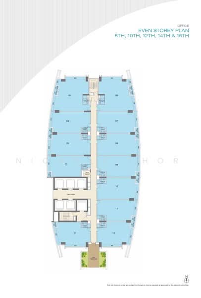 ARC 380, 380 380, Farrer Park / Serangoon Rd, 4,015 sqft, Office For Sale, by Nichole Thor, 500232111 - EVEN STOREY PLAN - CommercialGuru.com.sg
