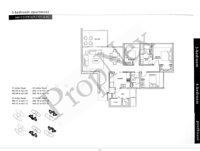 The Sea View, 29 Amber Road, 3 Bedrooms, 1,410 sqft, Condominium For Rent, by Jennifer Leong, 500232509 - PropertyGuru.com.sg