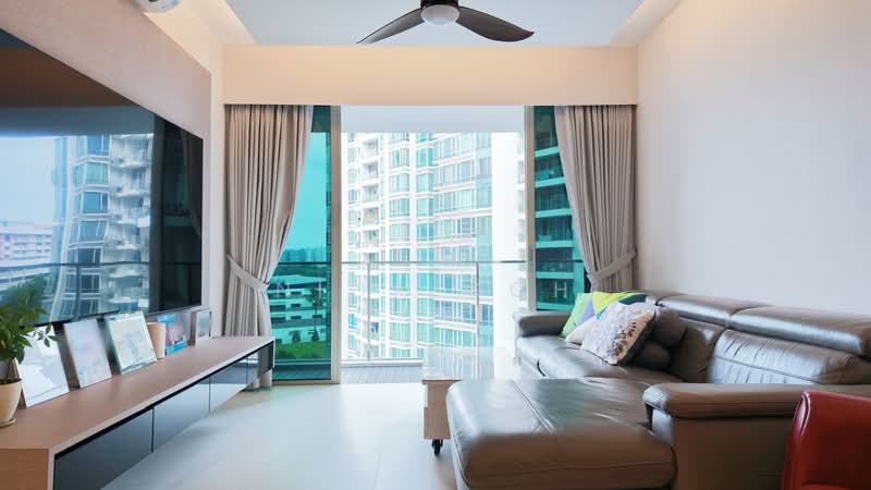 The Quartz, 57 Compassvale Bow, 3 Bedrooms, 1,141 sqft, Condominium For Sale, by Nick Goh, 500232649 - Living Room - PropertyGuru.com.sg