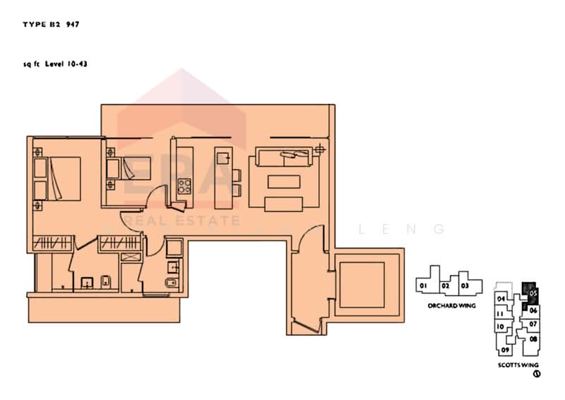 Scotts Square, 8 Scotts Road, 2 Bedrooms, 947 sqft, Condominium For Sale, by Goh Kiang Leng, 500232736 - PropertyGuru.com.sg