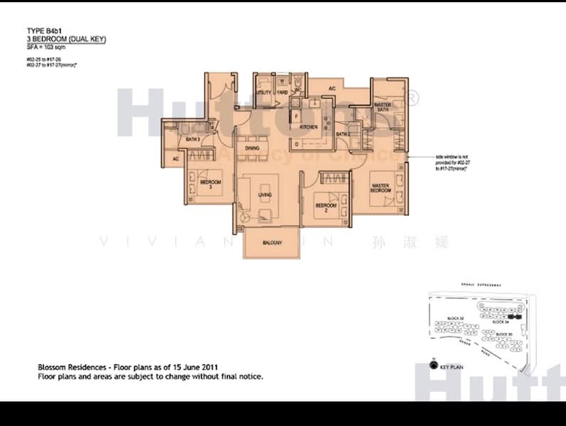 Blossom Residences, 30 Segar Road, 3 Bedrooms, 1,109 sqft, Condominium For Sale, by Vivian Sun 孙淑媛, 500232869 - PropertyGuru.com.sg
