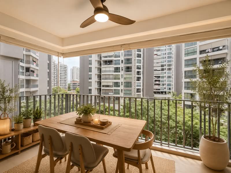 Riversails, 22 Upper Serangoon Crescent, 3 Bedrooms, 947 sqft, Condominium For Sale, by Kay Fong 冯筠棋, 500232886 - Balcony (AI generated) - PropertyGuru.com.sg