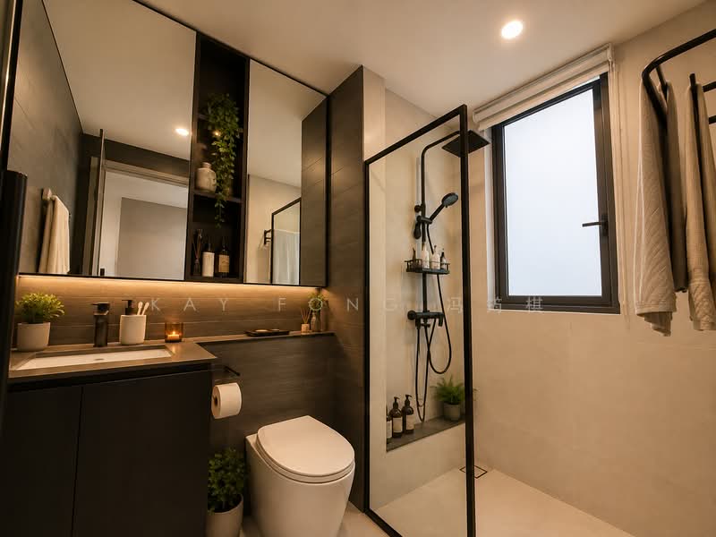 Riversails, 22 Upper Serangoon Crescent, 3 Bedrooms, 947 sqft, Condominium For Sale, by Kay Fong 冯筠棋, 500232886 - Master Bathroom (AI generated) - PropertyGuru.com.sg