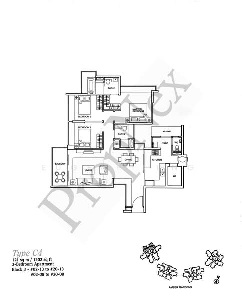 One Amber, 3 Amber Gardens, 3 Bedrooms, 1,302 sqft, Condominium For Sale, by Eugene Fung, 500232911 - PropertyGuru.com.sg