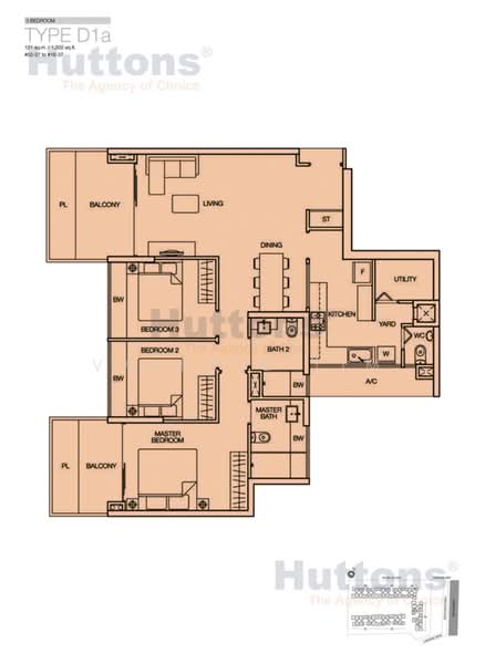 Caspian, 60 Lakeside Drive, 3 Bedrooms, 1,302 sqft, Condominium For Sale, by Valerie Lim, 500233088 - PropertyGuru.com.sg