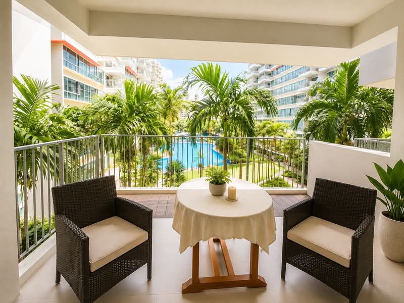 Caspian, 60 Lakeside Drive, 3 Bedrooms, 1,302 sqft, Condominium For Sale, by Valerie Lim, 500233088 - Balcony - PropertyGuru.com.sg