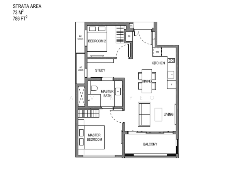 Parksuites, 26 Holland Grove Road, Tanglin / Holland / Bukit Timah, 2 Bedrooms, 786 sqft, Condominium For Sale, by Alvin Yeo, 500233125 - PropertyGuru.com.sg