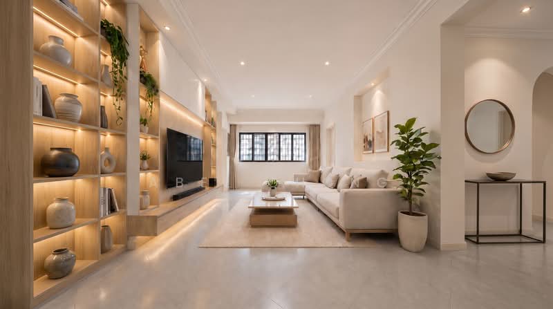 414 Sembawang Drive, 414 Sembawang Drive, 3 Bedrooms, 1,184 sqft, HDB Flat For Sale, by Abel Chong, 500233136 - Living Room (AI Reimagined) - PropertyGuru.com.sg