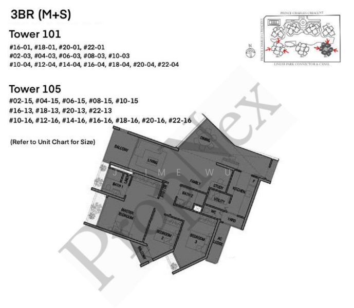 The Crest, 105 Prince Charles Crescent, 3 Bedrooms, 1,518 sqft, Condominium For Sale, by Jaime Wu, 500233263 - PropertyGuru.com.sg