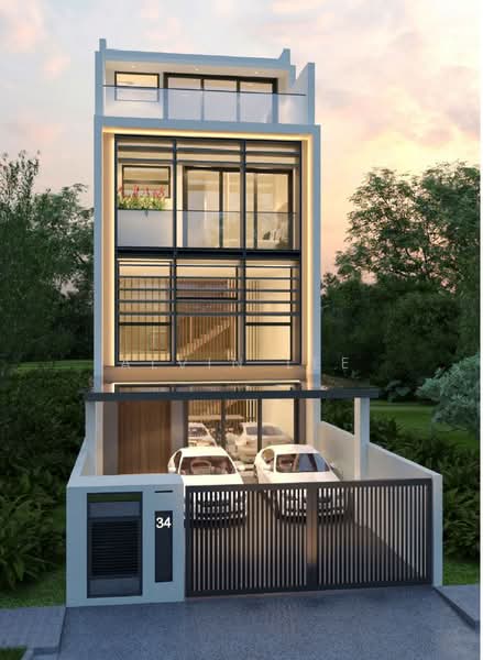 JIA LANDED Brand New 2.5-STOREY INTER-TERRACE + MEZZANINE | LIFT AT UPP THOMSON, , 5 Bedrooms, 1,955 sqft, Terraced House For Sale, by Alvin Lee, 500233277 - Exterior - PropertyGuru.com.sg