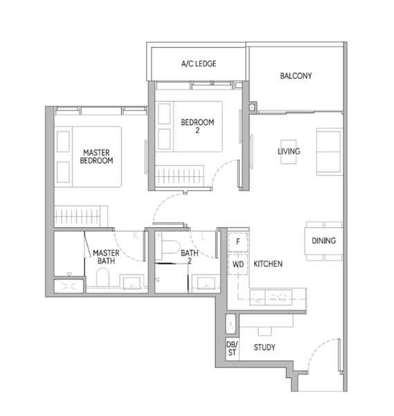 Union Square Residences, 28 Havelock Road,, 2 Bedrooms, 743 sqft, Condominium For Sale, by KK Lee, 500233286 - PropertyGuru.com.sg