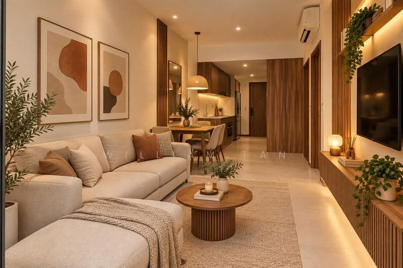 Lentor Modern, Lentor Central, Mandai / Upper Thomson, 1 Bedroom, 527 sqft, Condominium For Sale, by William Tan, 500233509 - Living Room - PropertyGuru.com.sg