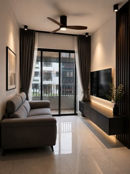 Rezi 24, 39 Lorong 24 Geylang, 2 Bedrooms, 657 sqft, Apartment For Sale, by Mike Chen, 500233676 - Living Room - PropertyGuru.com.sg