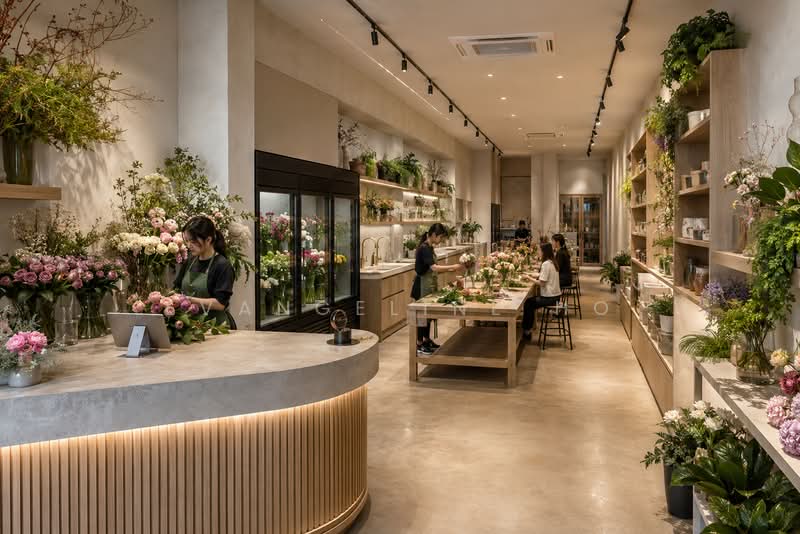 Versatile Commercial Unit with No Takeover Fee on Cavan Rd / Lavender St / Horne Rd, Cavan Road, 1,950 sqft, Food & Beverage For Rent, by Evangeline Ho, 500233691 - Floral Studio - AI Rendering - CommercialGuru.com.sg