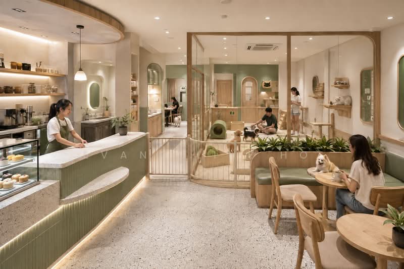 Versatile Commercial Unit with No Takeover Fee on Cavan Rd / Lavender St / Horne Rd, Cavan Road, 1,950 sqft, Food & Beverage For Rent, by Evangeline Ho, 500233691 - Pet Cafe - AI Rendering - CommercialGuru.com.sg