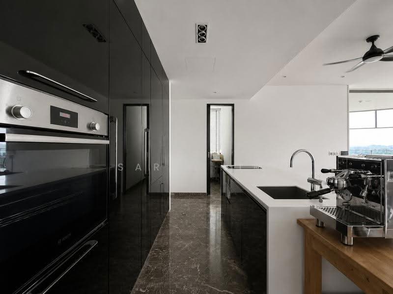 Ferrell Residences, 327 Bukit Timah Road, Tanglin / Holland / Bukit Timah, 3 Bedrooms, 1,841 sqft, Condominium For Sale, by Sarah Lim, 500233707 - Luxurious Dry Kitchen & Island - PropertyGuru.com.sg