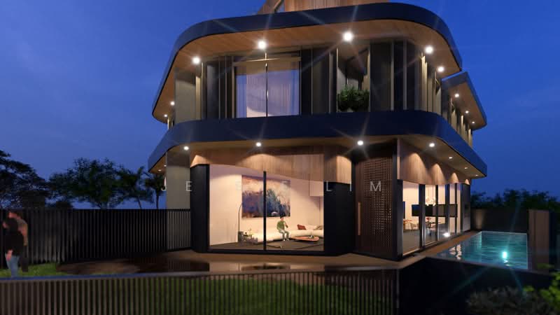 Rare! Exclusive Pair Brand New Semi-D with Pool, Lift Within 1km to Top School, Min to MRT, , 6 Bedrooms, 7,560 sqft, Semi-Detached House For Sale, by Jessie Lim, 500233820 - Living Room - PropertyGuru.com.sg