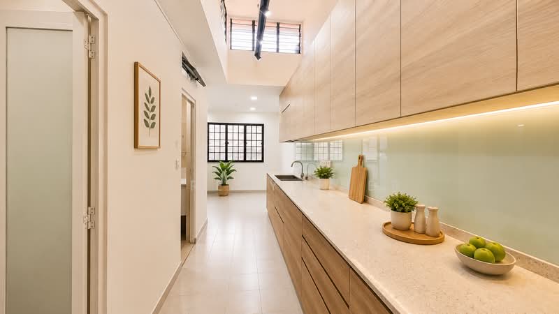 Serangoon Garden Estate 1 storey semi detached, Farleigh Ave, Portchester, Bridport, Cowdray, Huddington, 5 Bedrooms, 3,500 sqft, Semi-Detached House For Rent, by Jeremy Pher, 500234003 - Dry Kitchen - PropertyGuru.com.sg