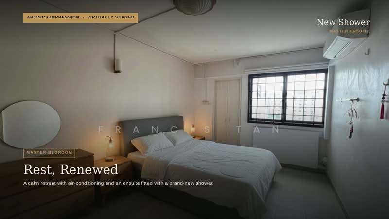 246 Serangoon Avenue 3, 246 Serangoon Avenue 3, 3 Bedrooms, 904 sqft, HDB Flat For Rent, by Francis Tan, 500234140 - Master Bedroom - PropertyGuru.com.sg