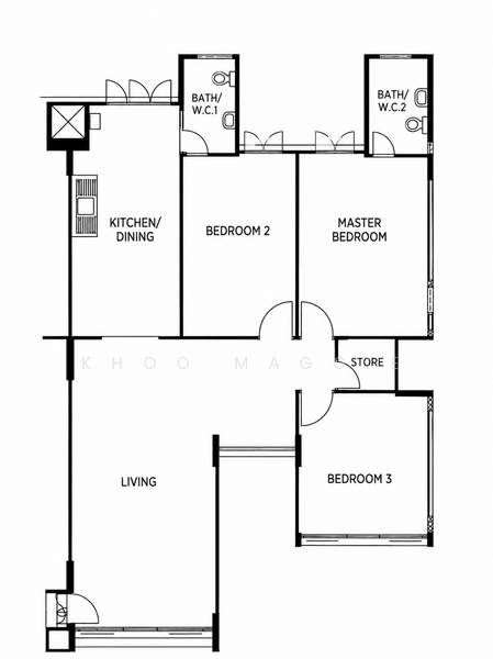 524 Hougang Avenue 6, 524 Hougang Avenue 6, Hougang / Punggol / Sengkang, 3 Bedrooms, 1,130 sqft, HDB Flat For Sale, by Khoo Maggie, 500234637 - PropertyGuru.com.sg