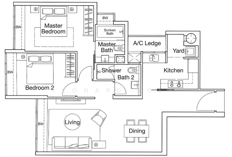 Ferraria Park Condo, 26 Flora Drive, 2 Bedrooms, 915 sqft, Condominium For Rent, by Leonard Boey, 500234741 - PropertyGuru.com.sg