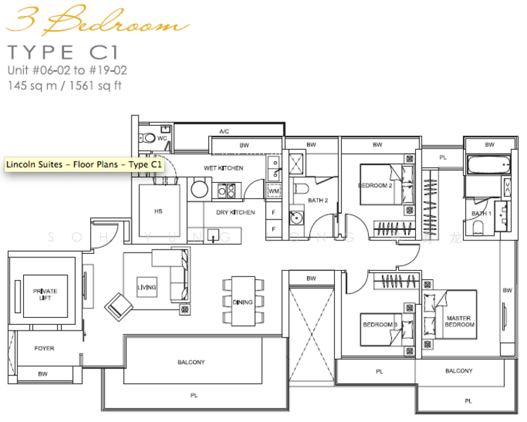 Lincoln Suites, 1 Khiang Guan Avenue, Newton / Novena, 3 Bedrooms, 1,561 sqft, Condominium For Sale, by Soh Yung Long 苏勇龙, 500234749 - PropertyGuru.com.sg