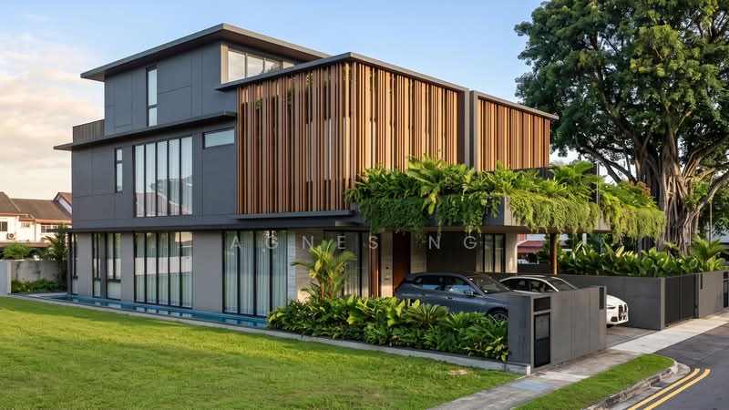 LANDED7772 @ NEW LISTINGS! 1 PAIR OF BRAND NEW SEMI-D, , 5 Bedrooms, 6,139 sqft, Semi-Detached House For Sale, by Agnes Ng, 500234790 - Exterior - PropertyGuru.com.sg