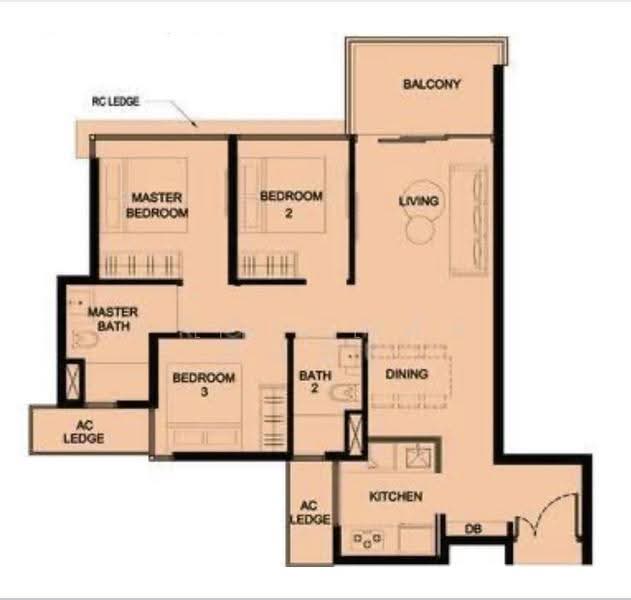 Kingsford Waterbay, 70 Upper Serangoon View, Hougang / Punggol / Sengkang, 3 Bedrooms, 893 sqft, Condominium For Sale, by Lim Willy, 500234844 - PropertyGuru.com.sg