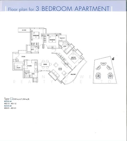 Cote D'Azur, 68 Marine Parade Road, 3 Bedrooms, 1,324 sqft, Condominium For Rent, by RUTH, 500235160 - PropertyGuru.com.sg