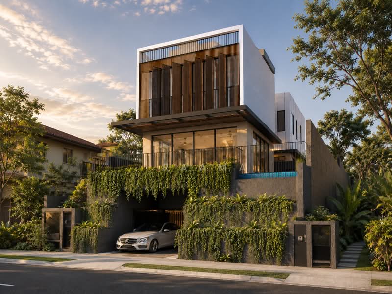 Two Elevated NEW Detached Units mins to MRT & Binjai Park, , 6 Bedrooms, 10,948 sqft, Detached House For Sale, by . Raama, 500235194 - Exterior - PropertyGuru.com.sg