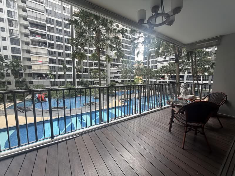 Waterwoods, Punggol Field Walk, 4 Bedrooms, 1,281 sqft, Condominium For Sale, by Chris Long 龙宇辰, 500235432 - Balcony - PropertyGuru.com.sg