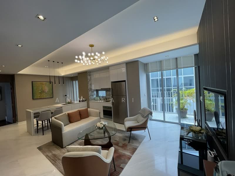 Queens Peak, 1 Dundee Road, 5 Bedrooms, 4,715 sqft, Condominium For Sale, by Ann Marie Ee, 500235522 - Living Room (view fm bdrm) - PropertyGuru.com.sg