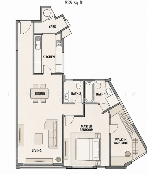 Sunrise Gardens, 51 Sunrise Gardens, 2 Bedrooms, 829 sqft, Condominium For Sale, by YAMAMOTO Jr LIM 林景漍, 500235549 - PropertyGuru.com.sg