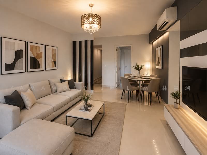 Sunrise Gardens, 51 Sunrise Gardens, 2 Bedrooms, 829 sqft, Condominium For Sale, by YAMAMOTO Jr LIM 林景漍, 500235549 - ID Living Room - PropertyGuru.com.sg