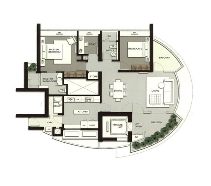 The Trillium, 118 Kim Seng Road, 2 Bedrooms, 1,399 sqft, Condominium For Rent, by Julius WL Fock, 500235805 - PropertyGuru.com.sg