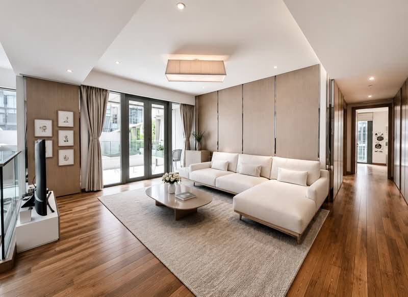 One Shenton, 1 Shenton Way, 4 Bedrooms, 6,080 sqft, Condominium For Sale, by Kevin Feng, 500235896 - Living Room - PropertyGuru.com.sg