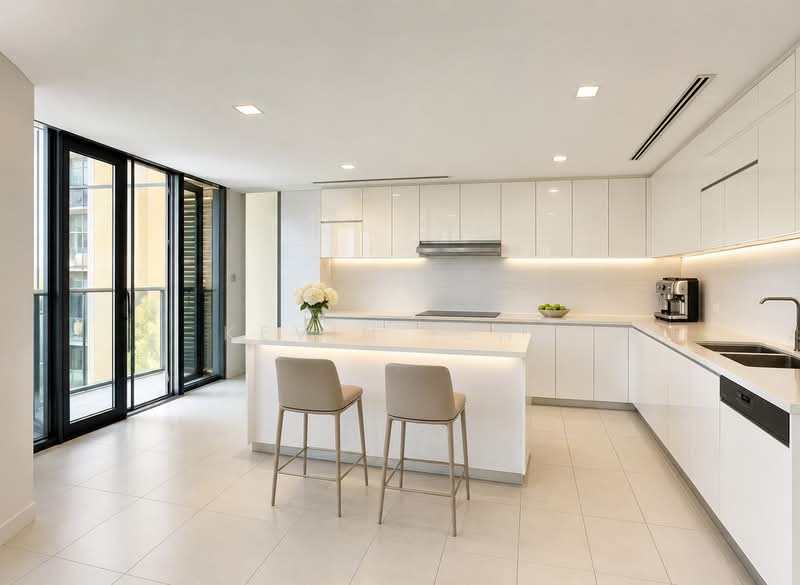 One Shenton, 1 Shenton Way, 4 Bedrooms, 6,080 sqft, Condominium For Sale, by Kevin Feng, 500235896 - Kitchen - PropertyGuru.com.sg