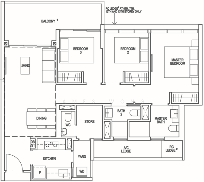 Riverfront Residences, 49 Hougang Avenue 7, 3 Bedrooms, 1,066 sqft, Condominium For Sale, by James Wong, 500236073 - PropertyGuru.com.sg