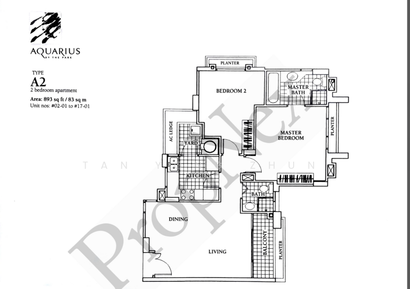 Aquarius By The Park, 1 Bedok Reservoir View, 2 Bedrooms, 893 sqft, Condominium For Sale, by Tan Yong Zhun, 500236310 - PropertyGuru.com.sg