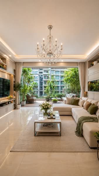 Bellewaters, 11 Anchorvale Crescent, 3 Bedrooms, 1,238 sqft, Condominium For Sale, by Yvonne Lim, 500236361 - Living Room - PropertyGuru.com.sg
