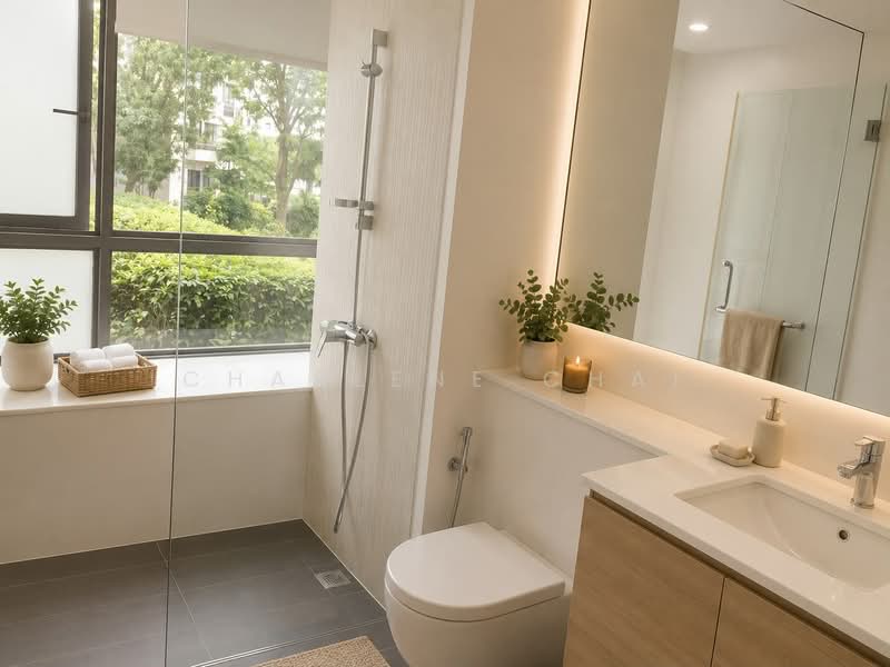Double Bay Residences, 17 Simei Street 4, 1 Bedroom, 400 sqft, Condominium For Rent, by Charlene Chai, 500236373 - Bathroom - PropertyGuru.com.sg