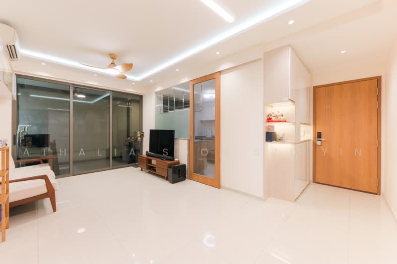 Rivercove Residences EC, 20 Anchorvale Ln, 3 Bedrooms, 1,076 sqft, Condominium For Rent, by Athalia Soon Sze Yin, 500236521 - Living Room - PropertyGuru.com.sg
