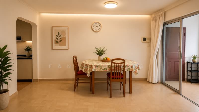 2 Chai Chee Road, 2 Chai Chee Road, 3 Bedrooms, 1,421 sqft, HDB Flat For Sale, by Fan Hao Ang, 500236645 - AI Dining Room - PropertyGuru.com.sg