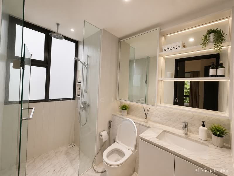 The Inflora, 63 Flora Drive, 2 Bedrooms, 743 sqft, Condominium For Sale, by Patricia Chua, 500236694 - Bathroom - PropertyGuru.com.sg