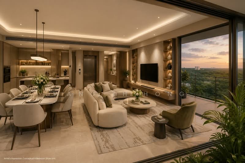 Thomson Reserve, Bright Hill Drive, 3 Bedrooms, 990 sqft, Condominium For Sale, by Wang ZhiHong, 500236818 - Living Room - PropertyGuru.com.sg