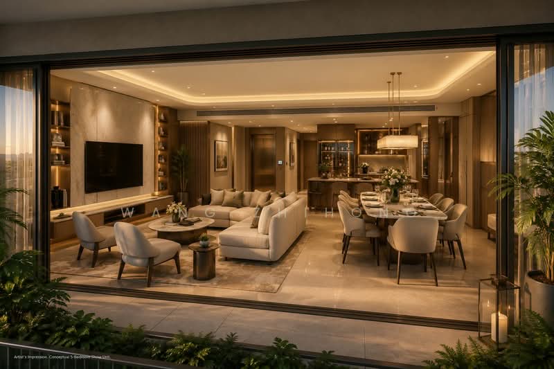Thomson Reserve, Bright Hill Drive, 5 Bedrooms, 1,496 sqft, Condominium For Sale, by Wang ZhiHong, 500236882 - Living Room - PropertyGuru.com.sg