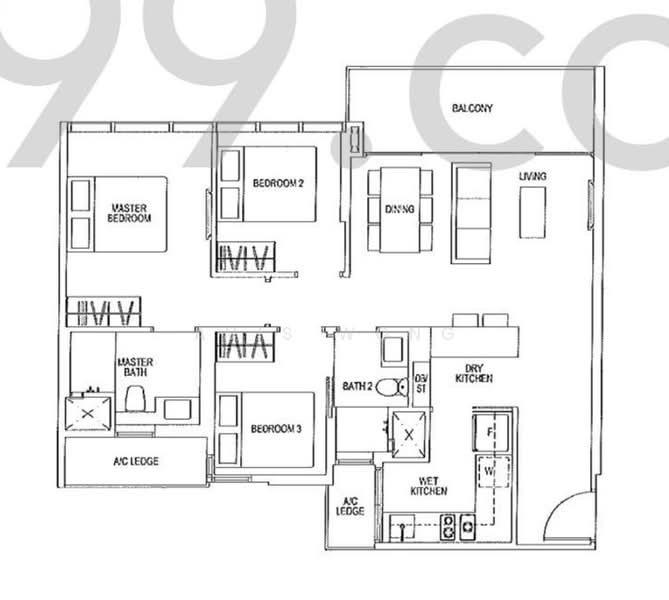 Sims Urban Oasis, 6 Sims Drive, 3 Bedrooms, 958 sqft, Condominium For Rent, by Avis Wong, 500237132 - PropertyGuru.com.sg